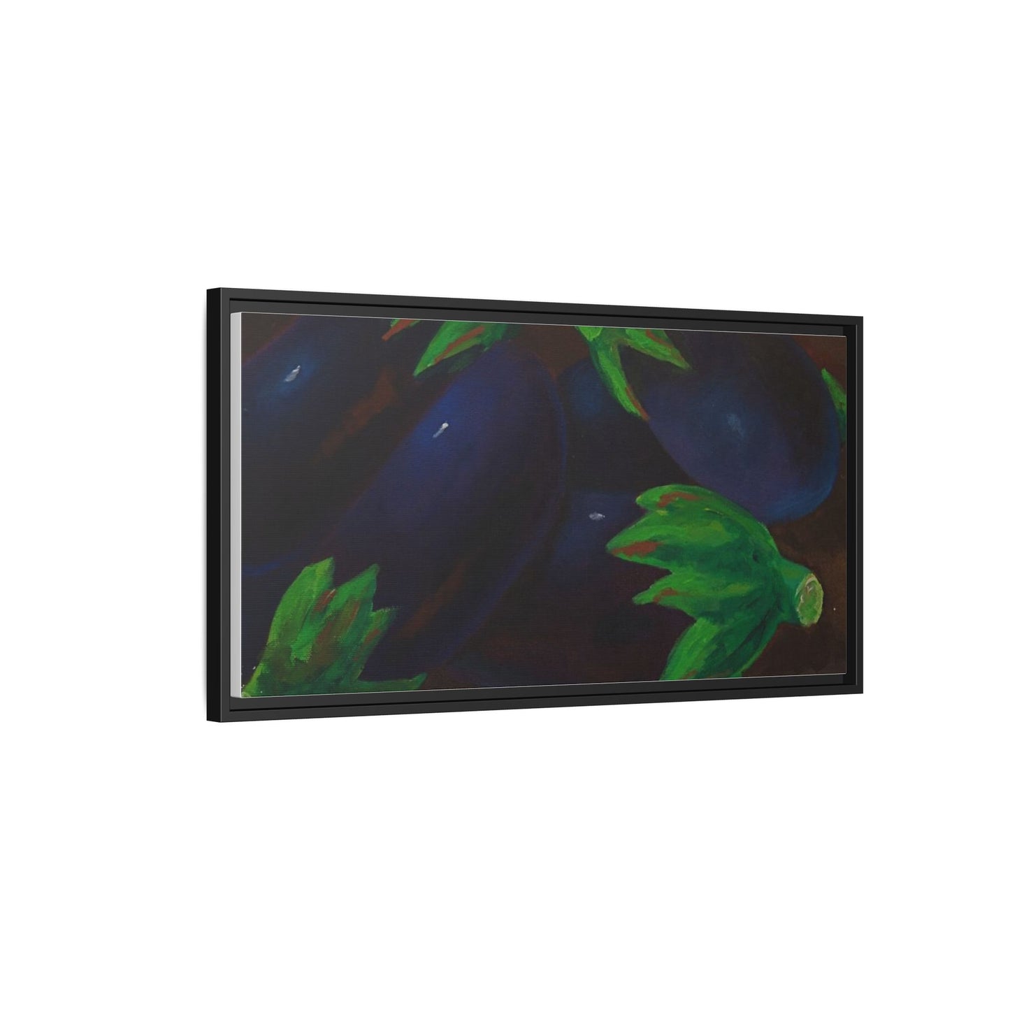 Canvas Wall Art - Tropical Eggplant Design