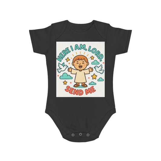 Inspirational Short Sleeve Baby Bodysuit - Perfect Gift for New Parents, Baby Shower, Baptism, Christian Events, Cute Baby Outfit