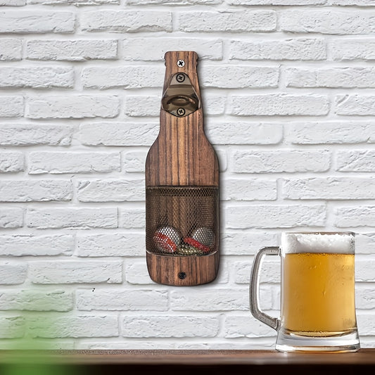 Handcrafted Wooden Bottle Opener for Home & Patio