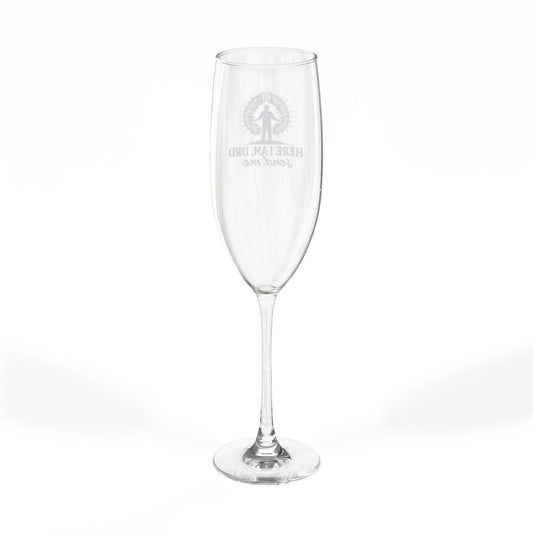 Engraved Champagne Glass