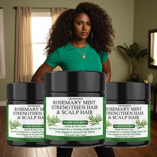 Rosemary Mint Strengthening Hair Cream & Hydration Mask (8oz)