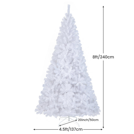 LIFEZEAL 8ft White Artificial Christmas Tree (1138 Tips)