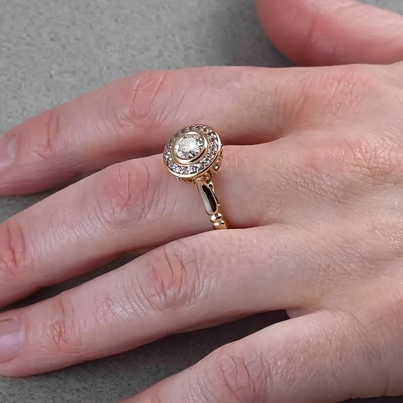 Set of 2 Fashion 18k Gold-Plated Rings for Special Occasions