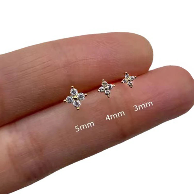 Classic 3-Size Flower Stud Set