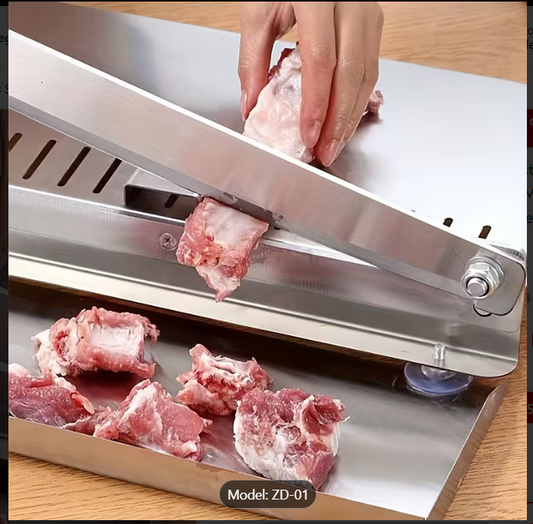 Stainless Steel Manual Meat Slicer – Frozen Meat, Beef & Vegetable Cutter for Home Kitchen