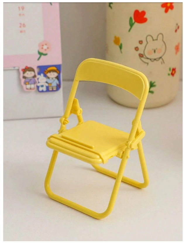 Creative Macaron Chair Phone Stand - Stylish Desktop Decor & Organizer for Home, Office, and Dorm