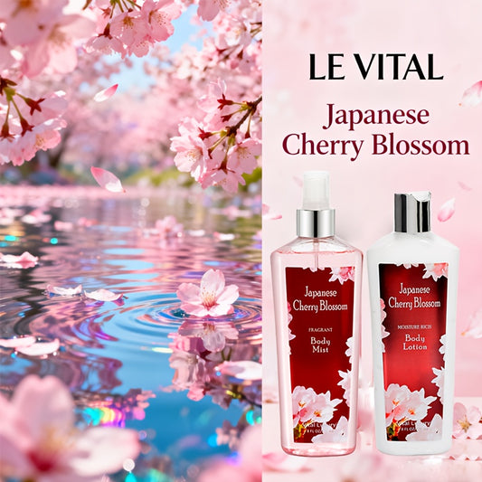 Cherry Blossom Bath & Body Gift Set (8oz Lotion & Spray)