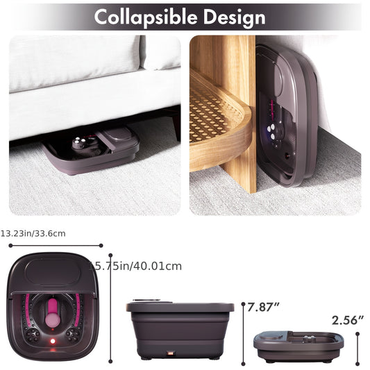 Collapsible Foot Spa with Heat, Bubbles, & Remote Control