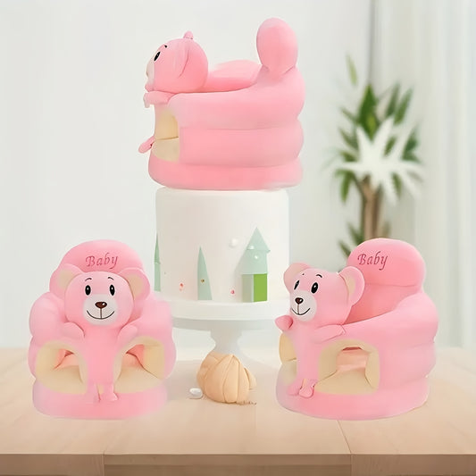 Soft Plush Elephant Learning Chair for Babies - Safe & Comfortable Infant Support Seat for Sitting & Standing Practice