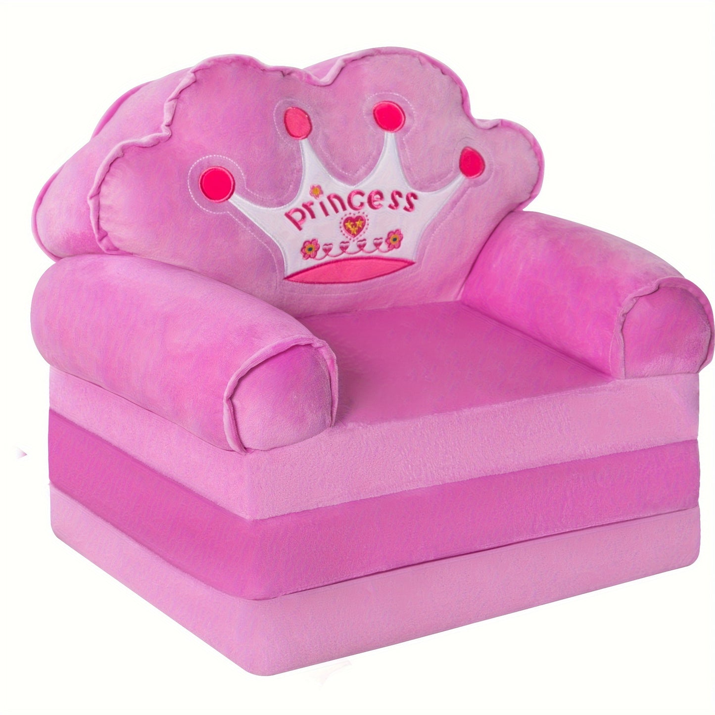 💖 Foldable Multifunctional Teenage Lounge Sofa (Pink): Plush, Washable Memory Foam Chair with Pillow and Armrests