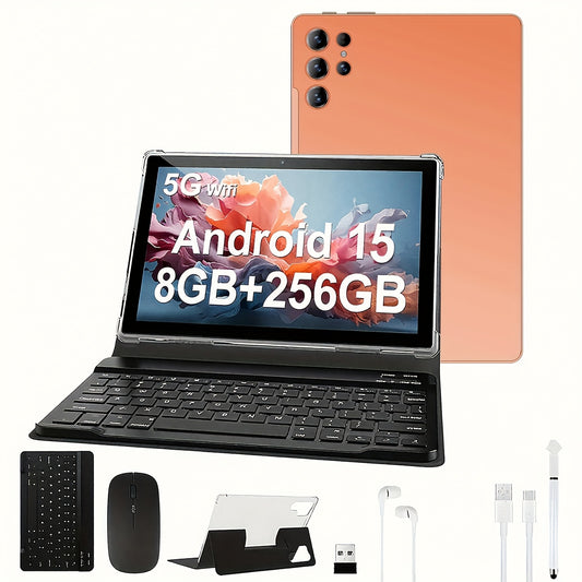 10.1" Android 15 Tablet Bundle with Keyboard, Mouse & Stylus