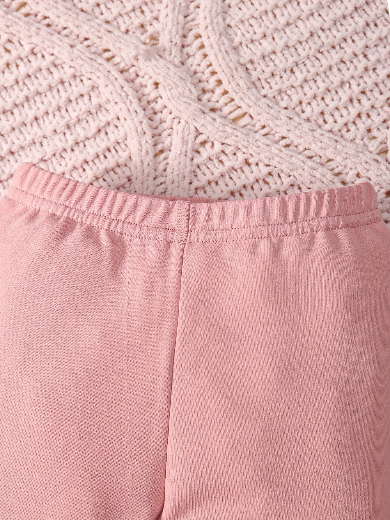 3pc Baby's Fuzzy Plaid Jacket & Bell-Bottom Set