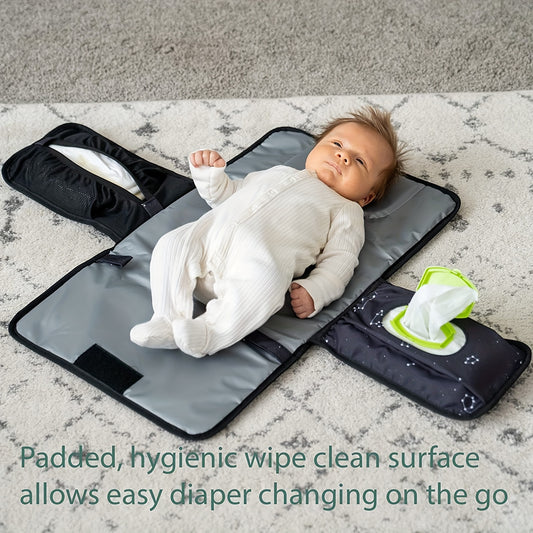 👶 Portable One-Handed Changing Mat: Essential Unisex Travel Accessory (Ideal Shower, Holiday Gift)