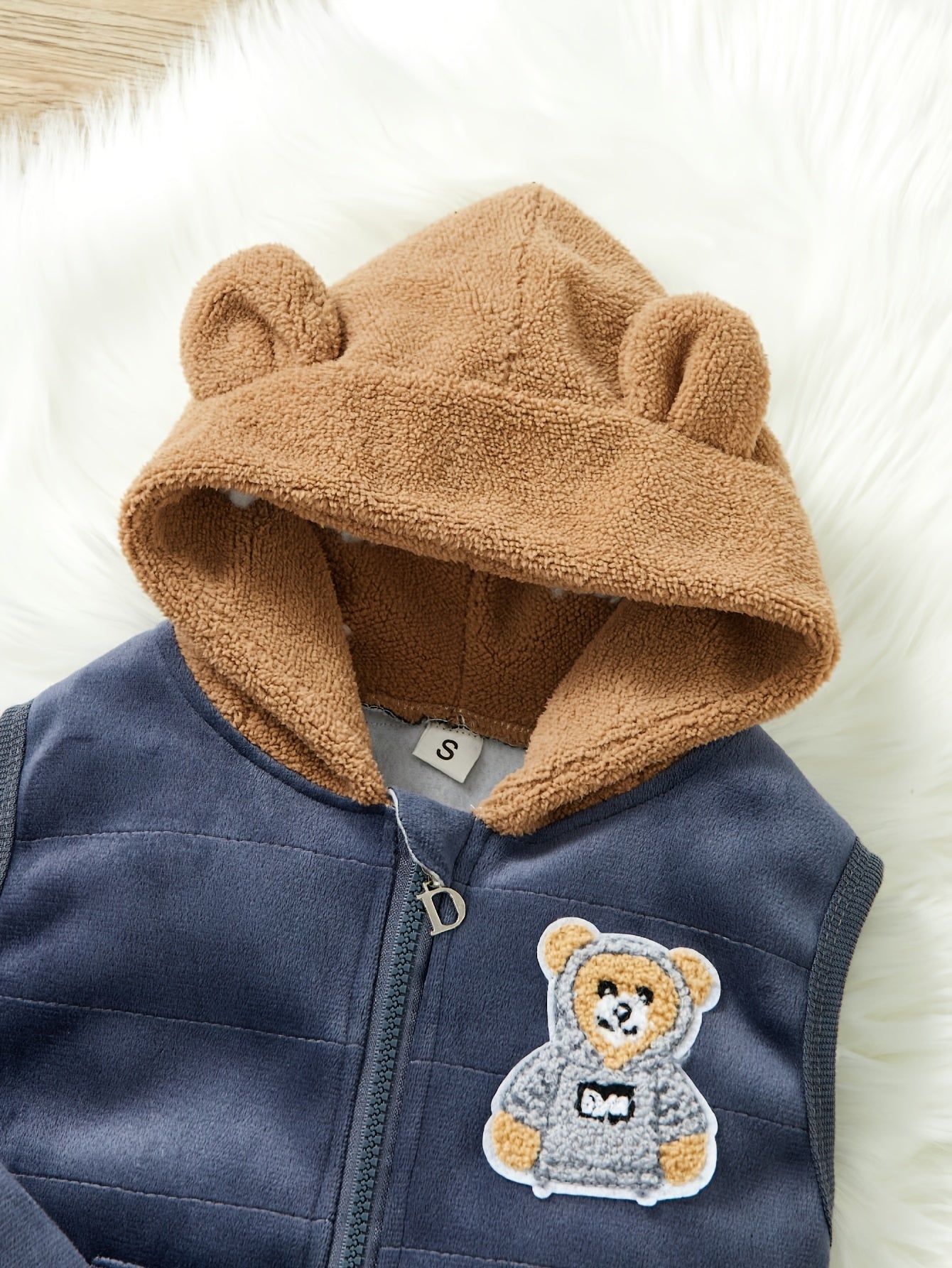🐻 HIBOBI 3-Piece Toddler Boy's Fleece Sweater Set: Bear Embroidered Padded Hoodie, Long Sleeve Shirt & Pants (Cozy Fall/Winter Outfit)