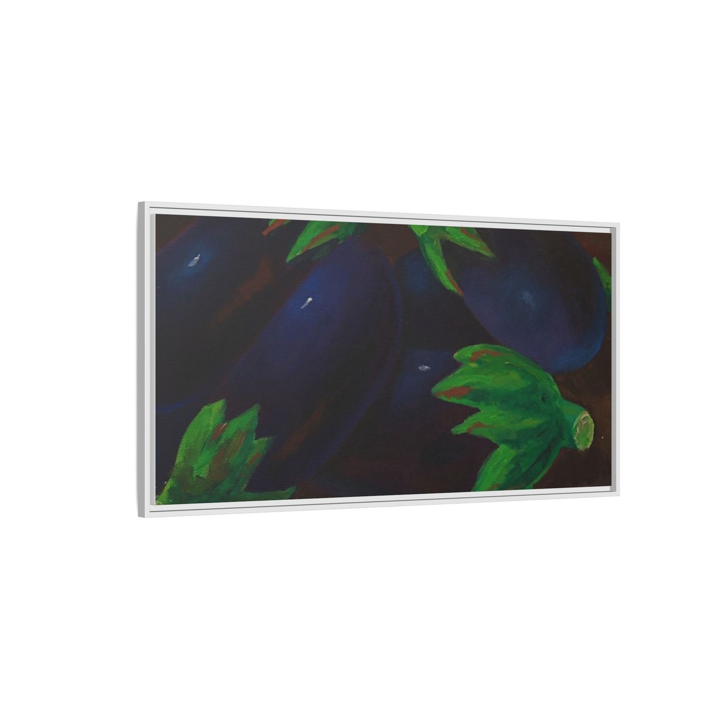 Canvas Wall Art - Tropical Eggplant Design