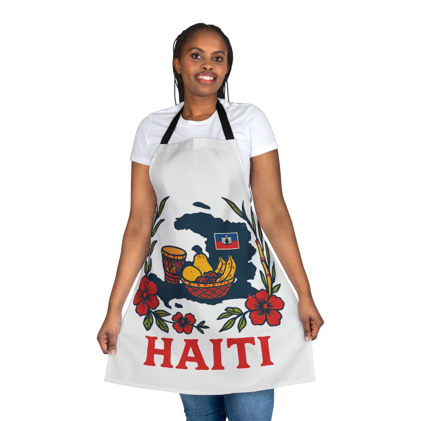 Apron, Haiti 5-Color Straps Kitchen Cooking Cover Gift Idea