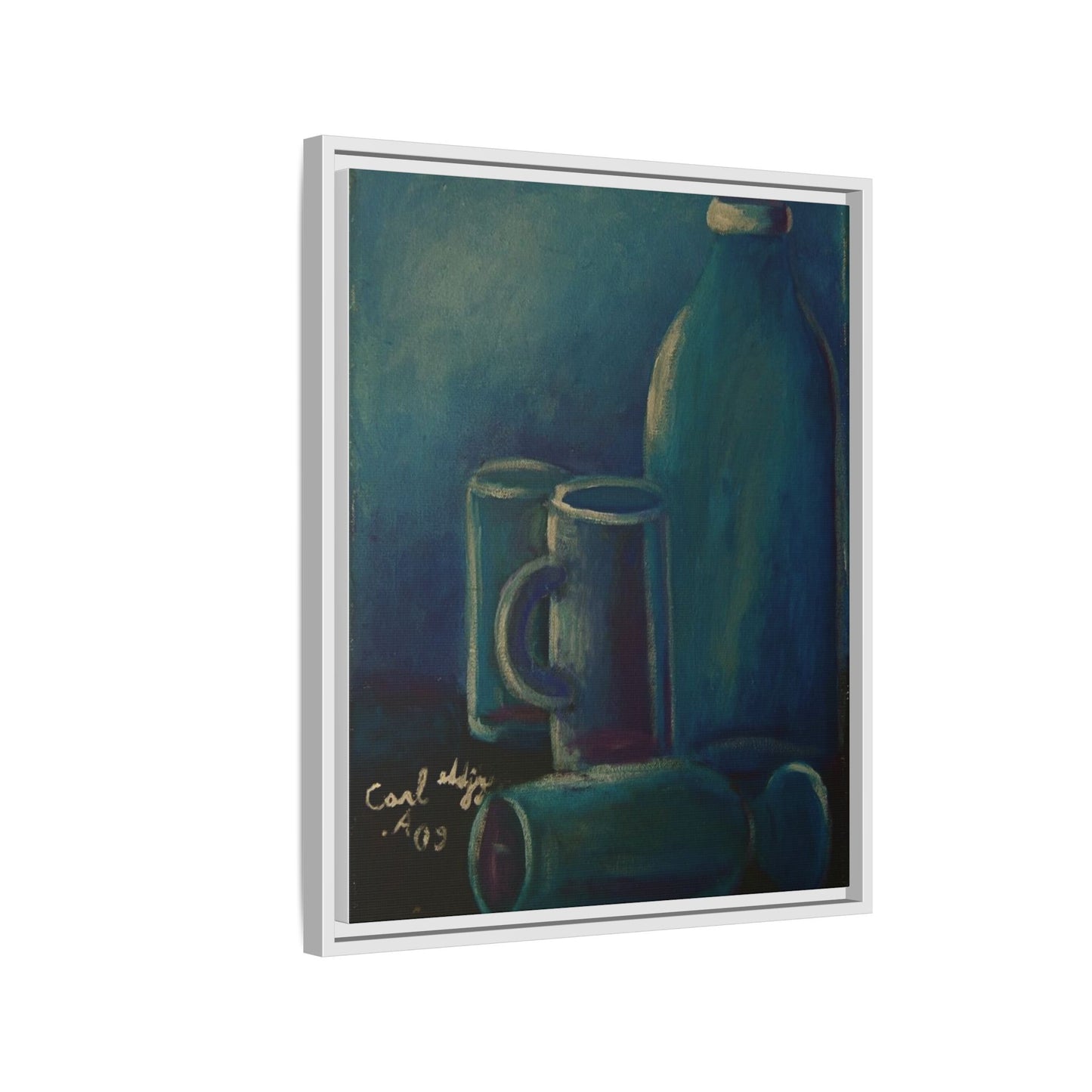 Canvas Wall Art Bottle and Glass