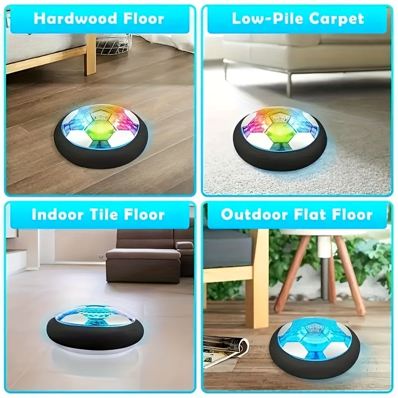 Indoor Hover Soccer Ball – LED Light-Up Air Cushion Floating Toy