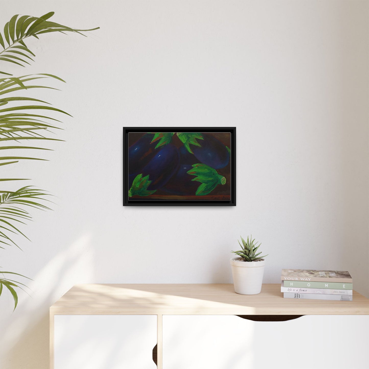 Canvas Wall Art - Tropical Eggplant Design