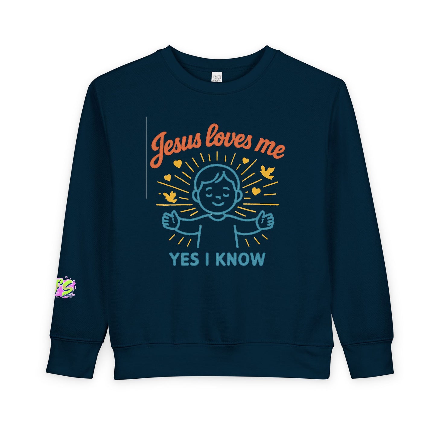 Toddler Sweatshirt - Jesus Loves Me, Cute Kids' Crewneck, Faith-Inspired Apparel, Perfect for Church and Gifts