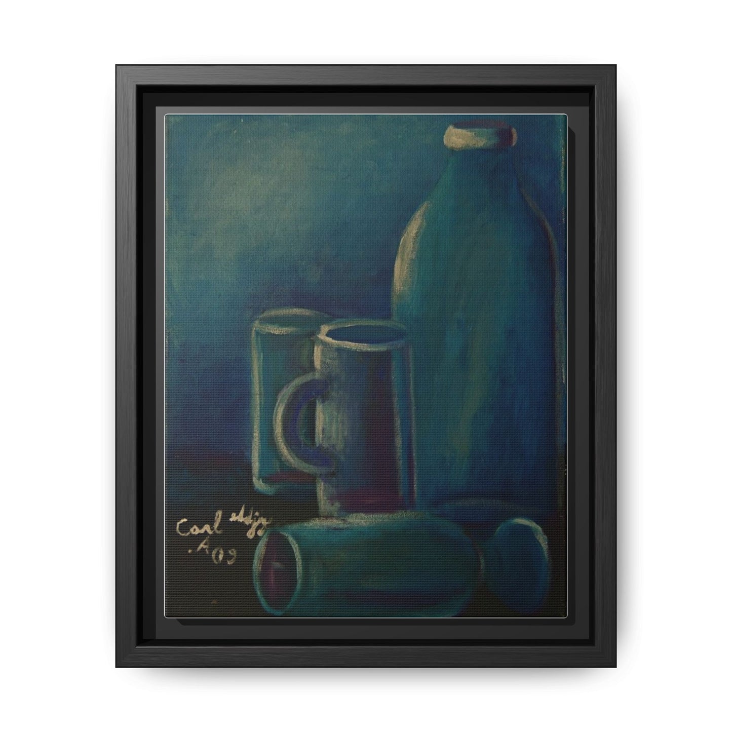 Canvas Wall Art Bottle and Glass