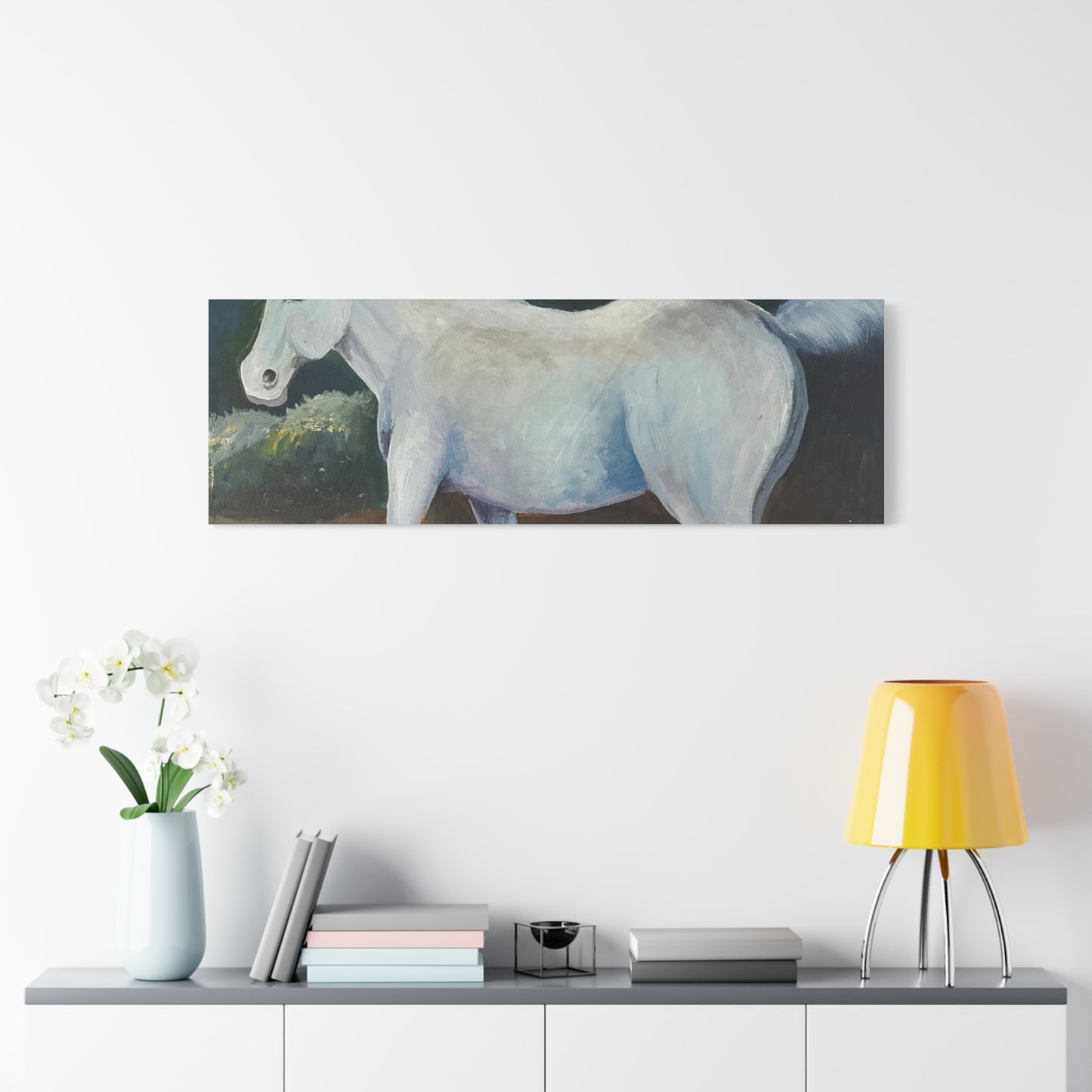 Canvas Art Print - White Horse