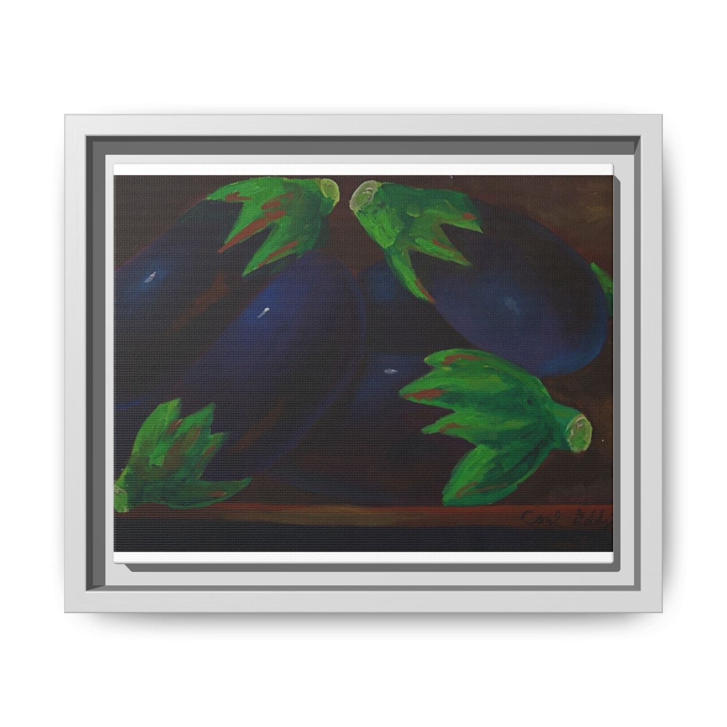 Canvas Wall Art - Tropical Eggplant Design