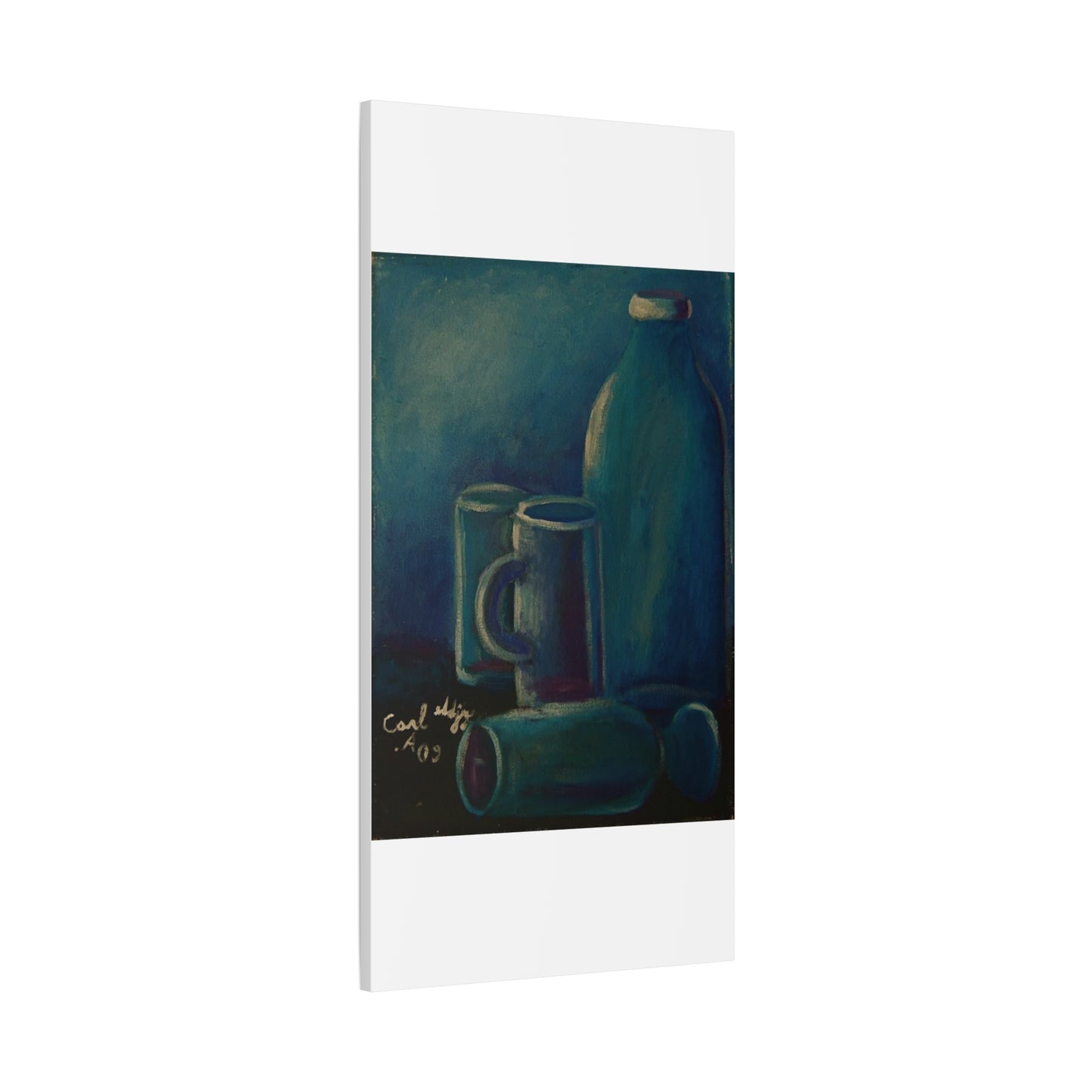 Canvas Art - Glass and Bottle Design