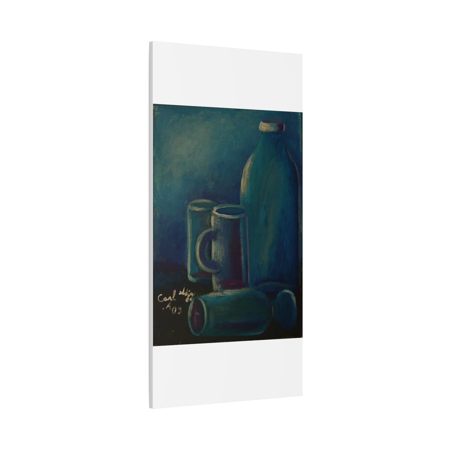 Canvas Art - Glass and Bottle Design