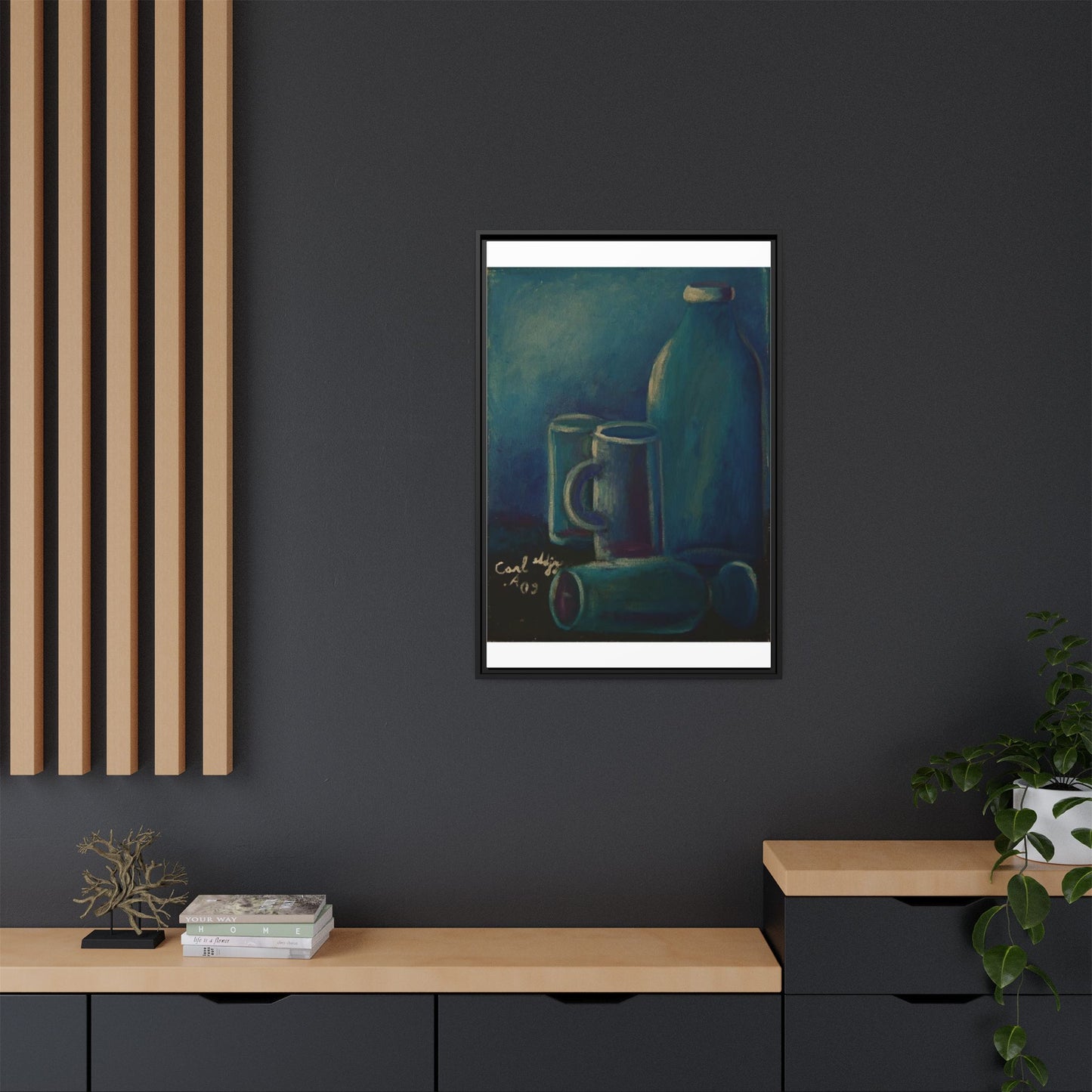 Canvas Wall Art Bottle and Glass