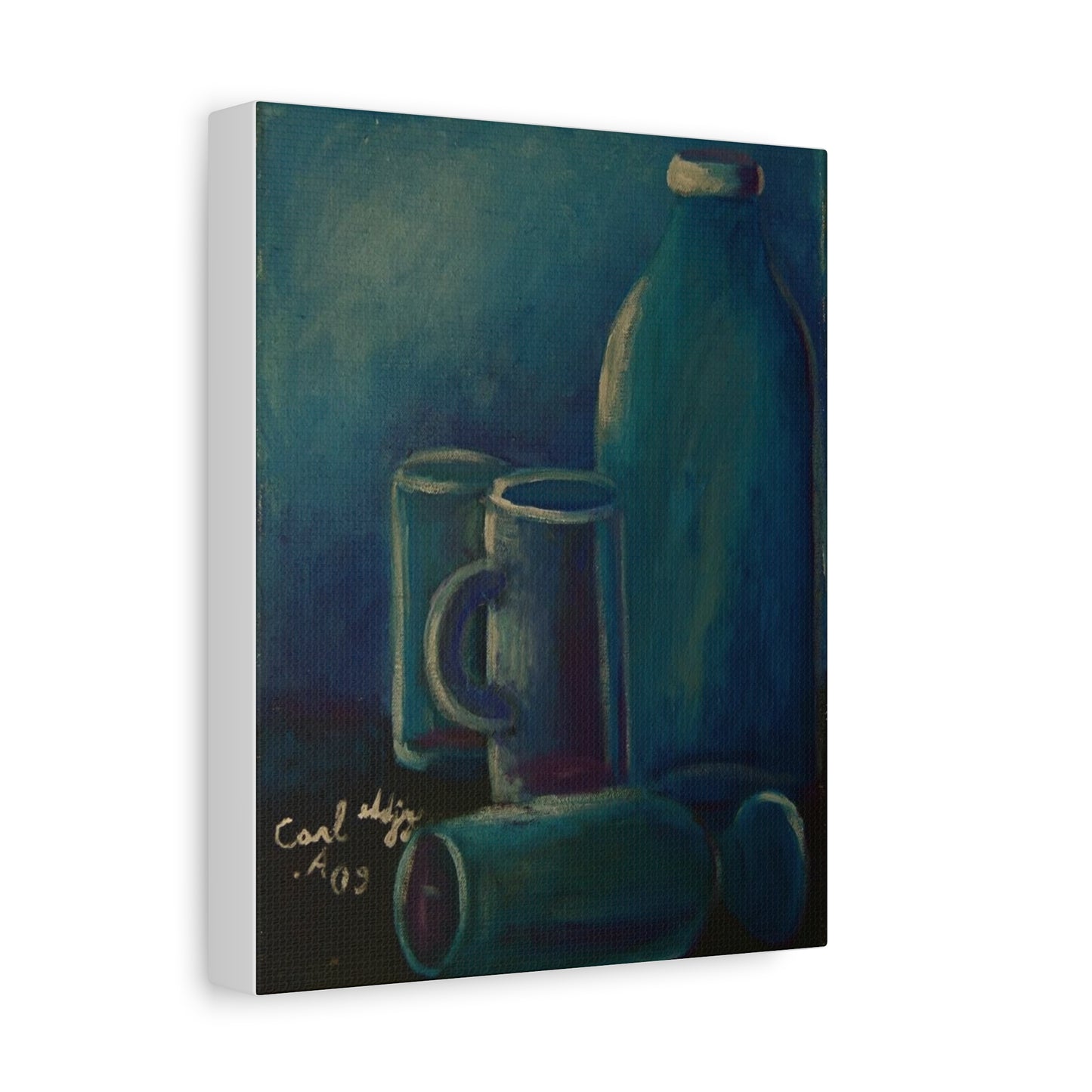 Canvas Art - Glass and Bottle Design