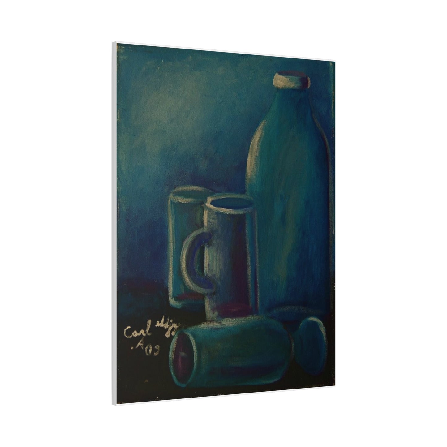 Canvas Art - Glass and Bottle Design