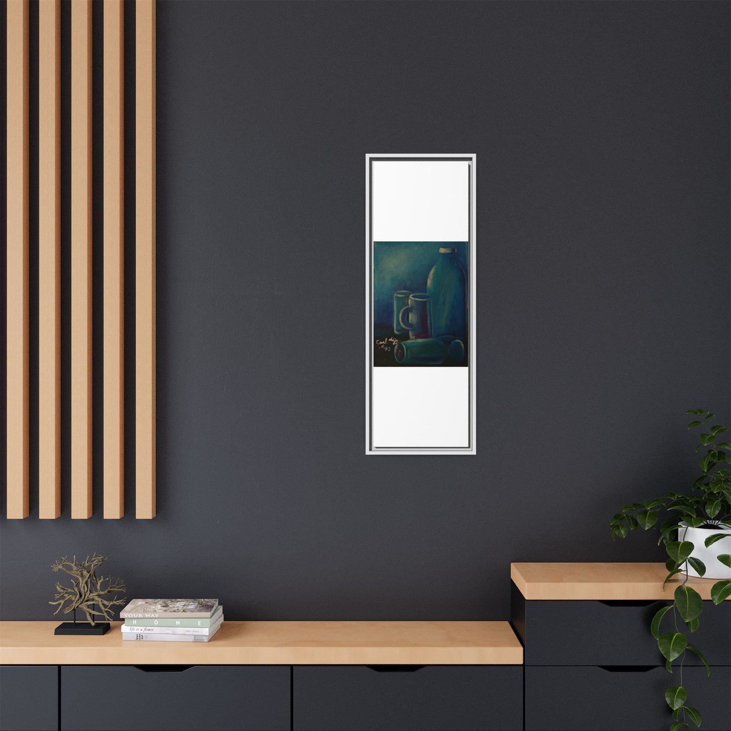 Canvas Wall Art Bottle and Glass