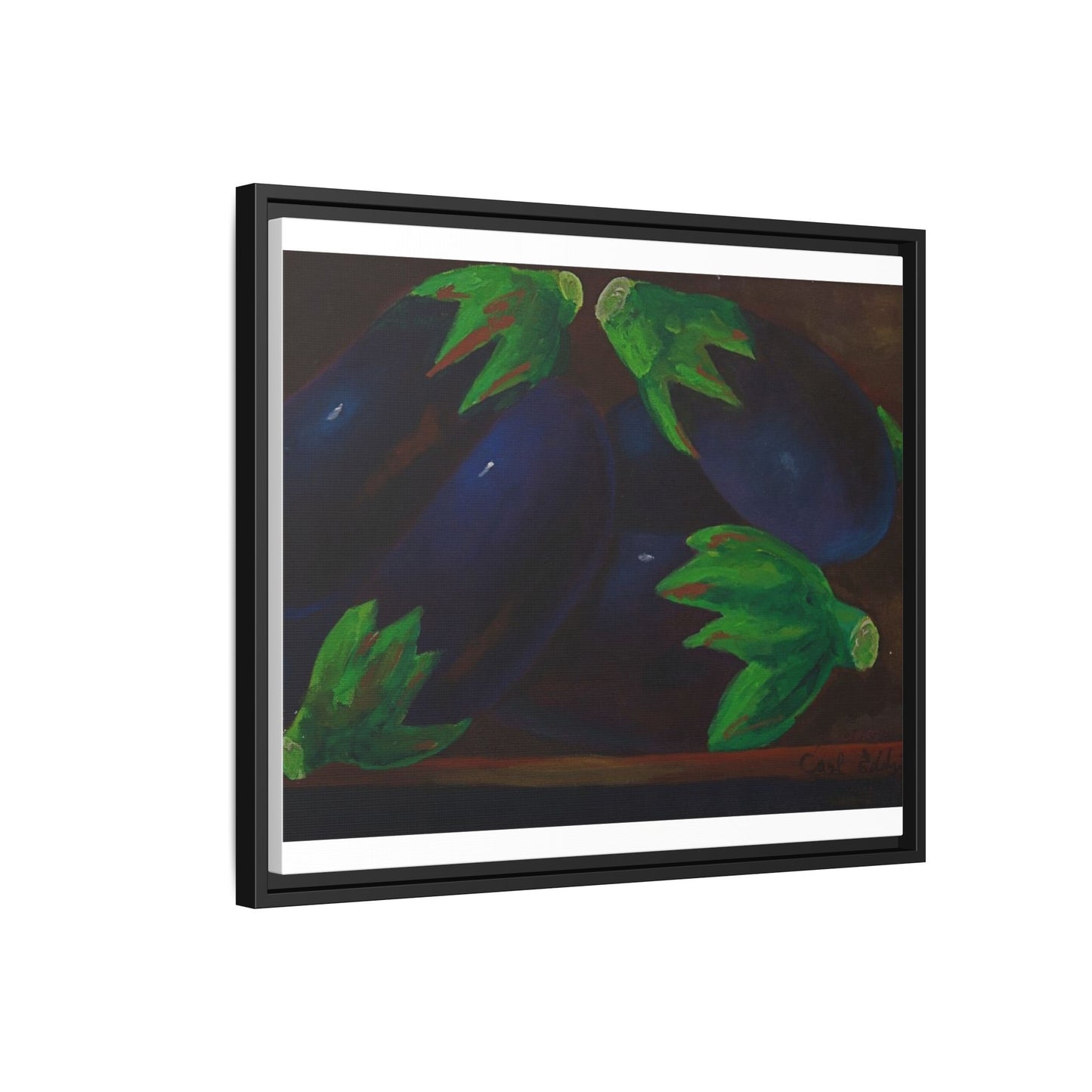 Canvas Wall Art - Tropical Eggplant Design