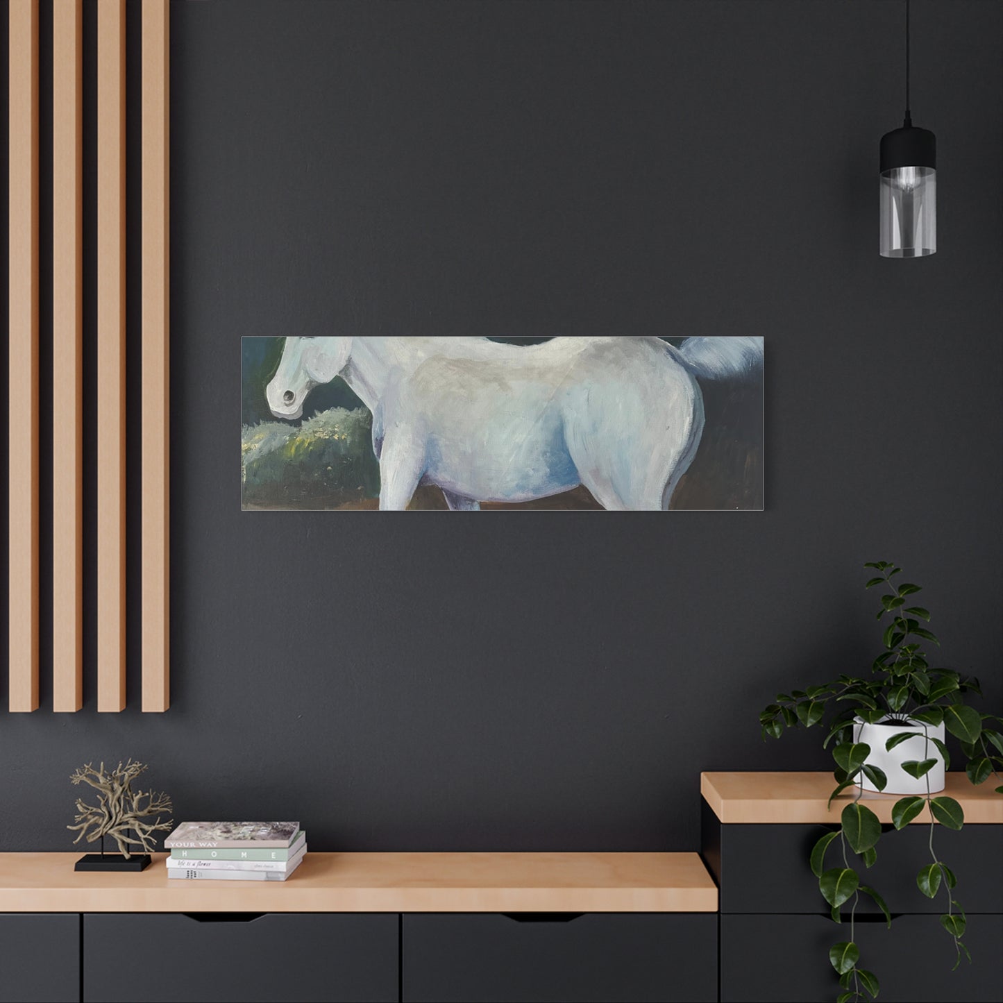 Canvas Art Print - White Horse