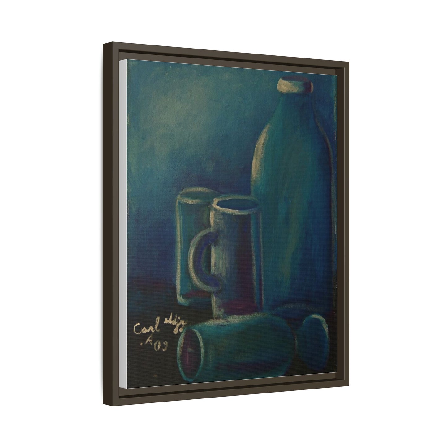 Canvas Wall Art Bottle and Glass