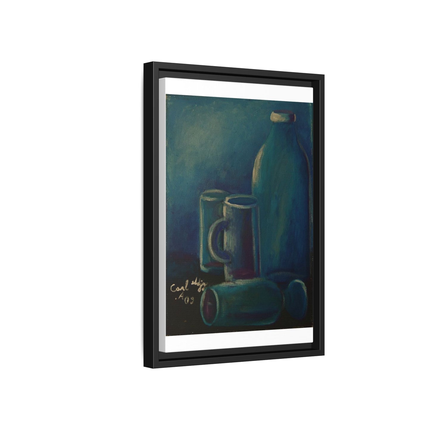 Canvas Wall Art Bottle and Glass