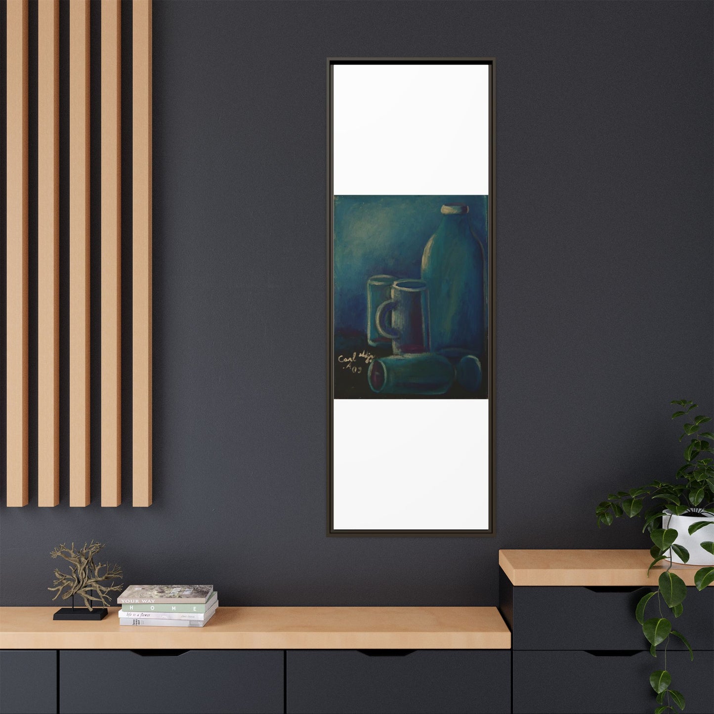 Canvas Wall Art Bottle and Glass