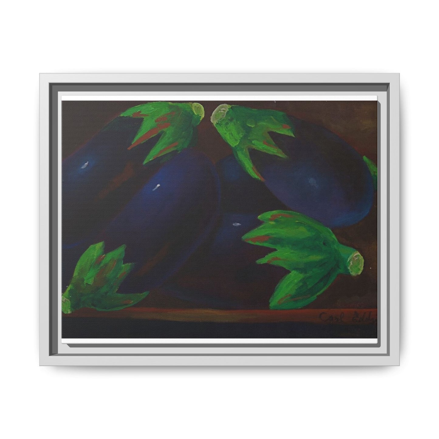Canvas Wall Art - Tropical Eggplant Design