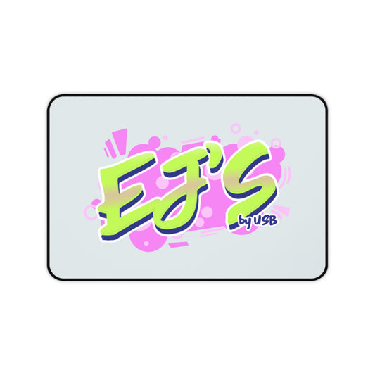 Retro Neon 'EJ'S by USB' Gaming Desk Mat