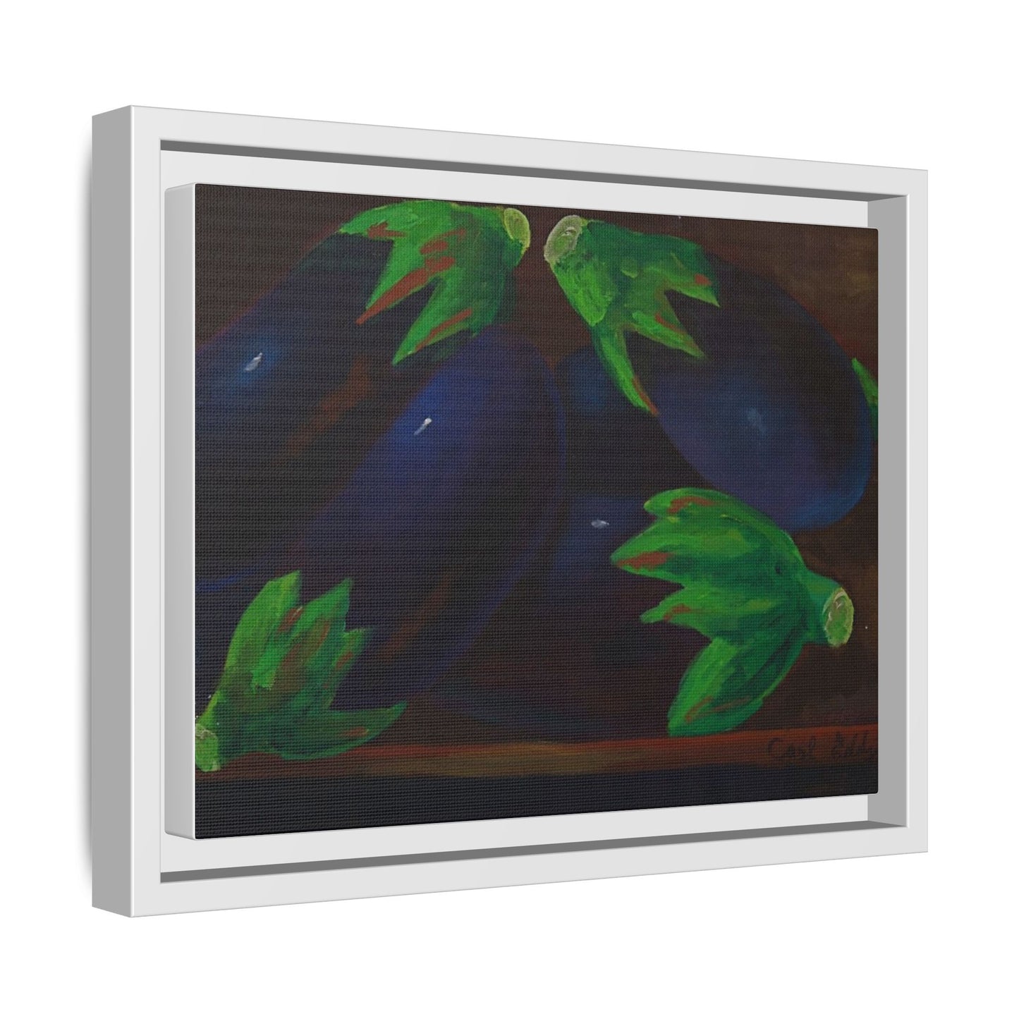 Canvas Wall Art - Tropical Eggplant Design
