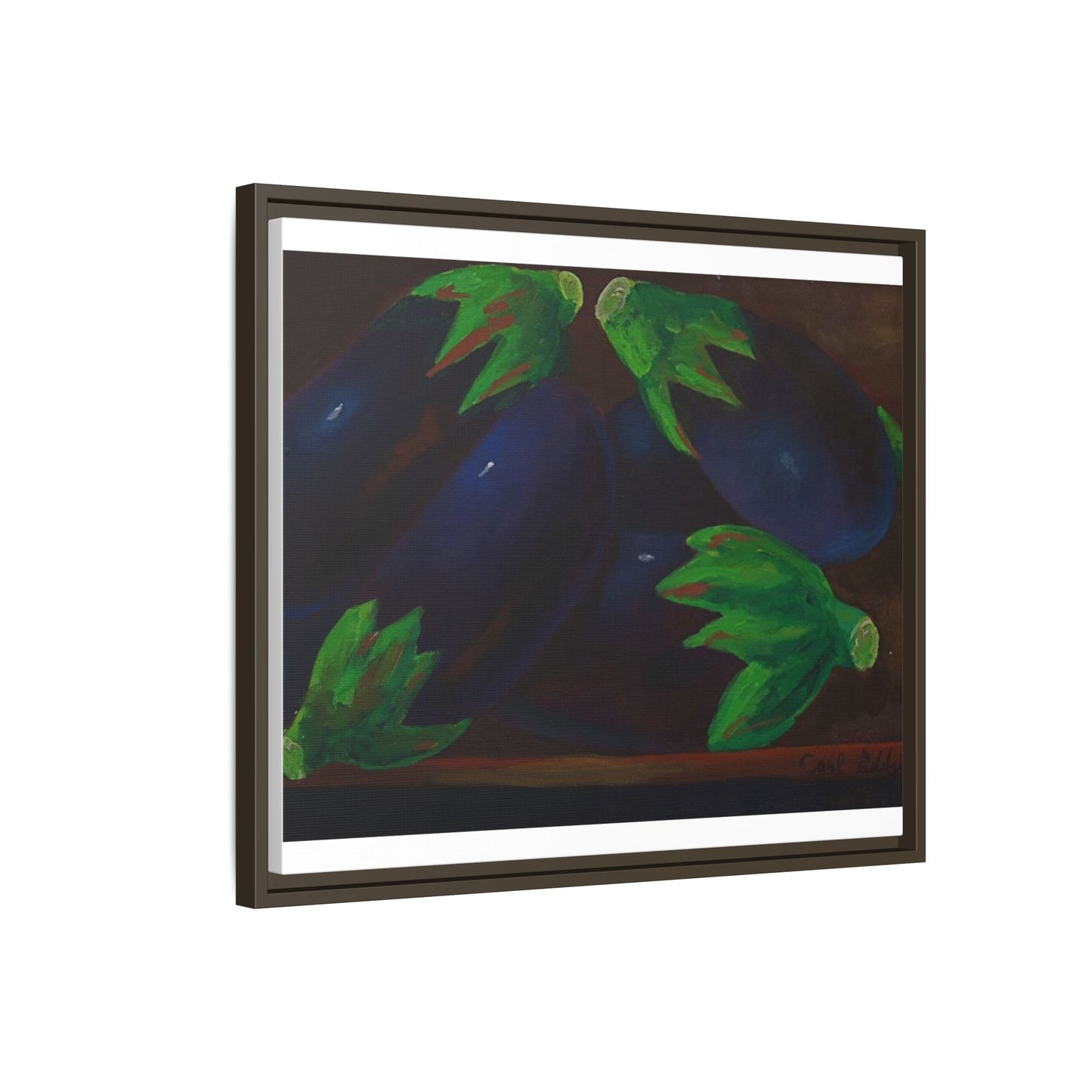 Canvas Wall Art - Tropical Eggplant Design