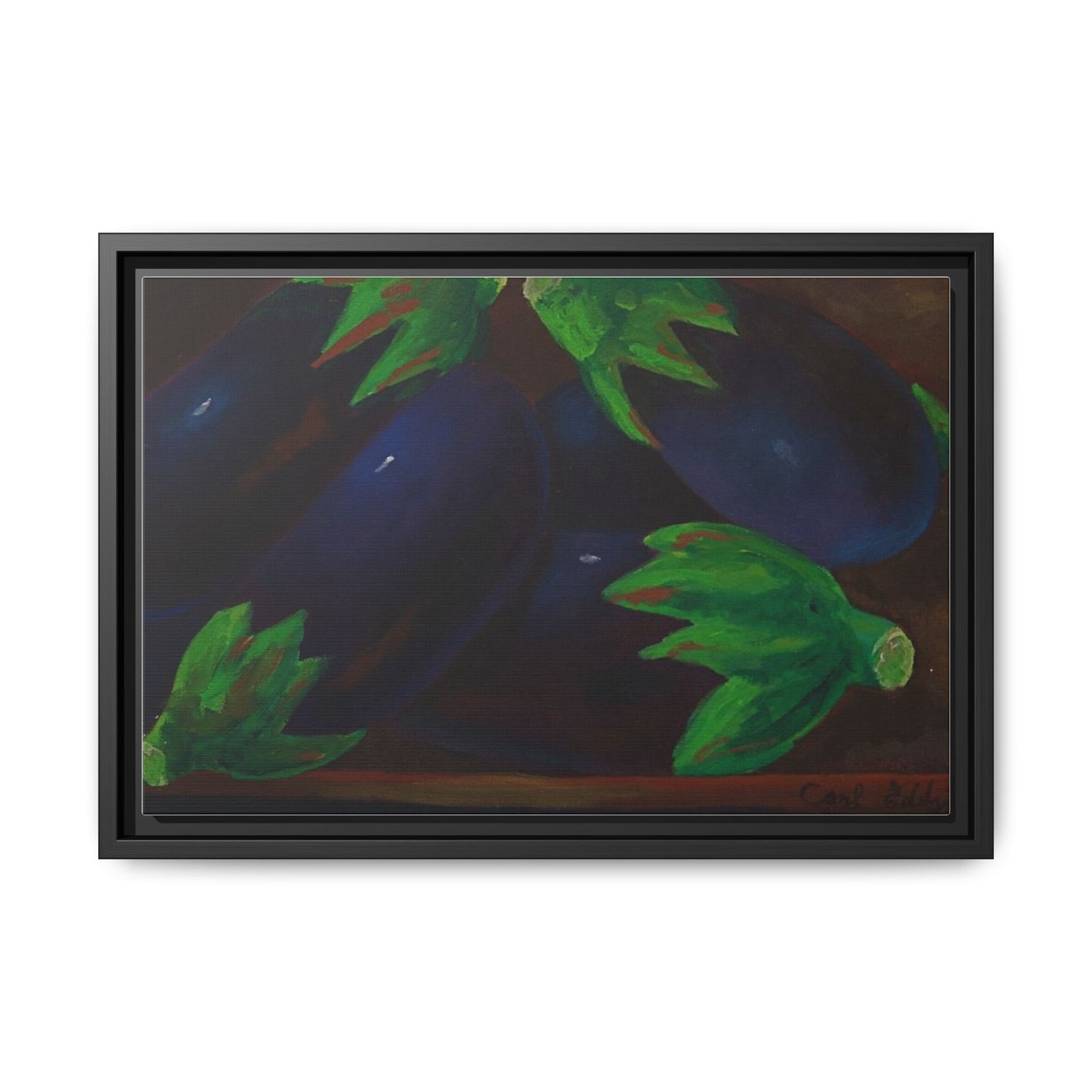 Canvas Wall Art - Tropical Eggplant Design