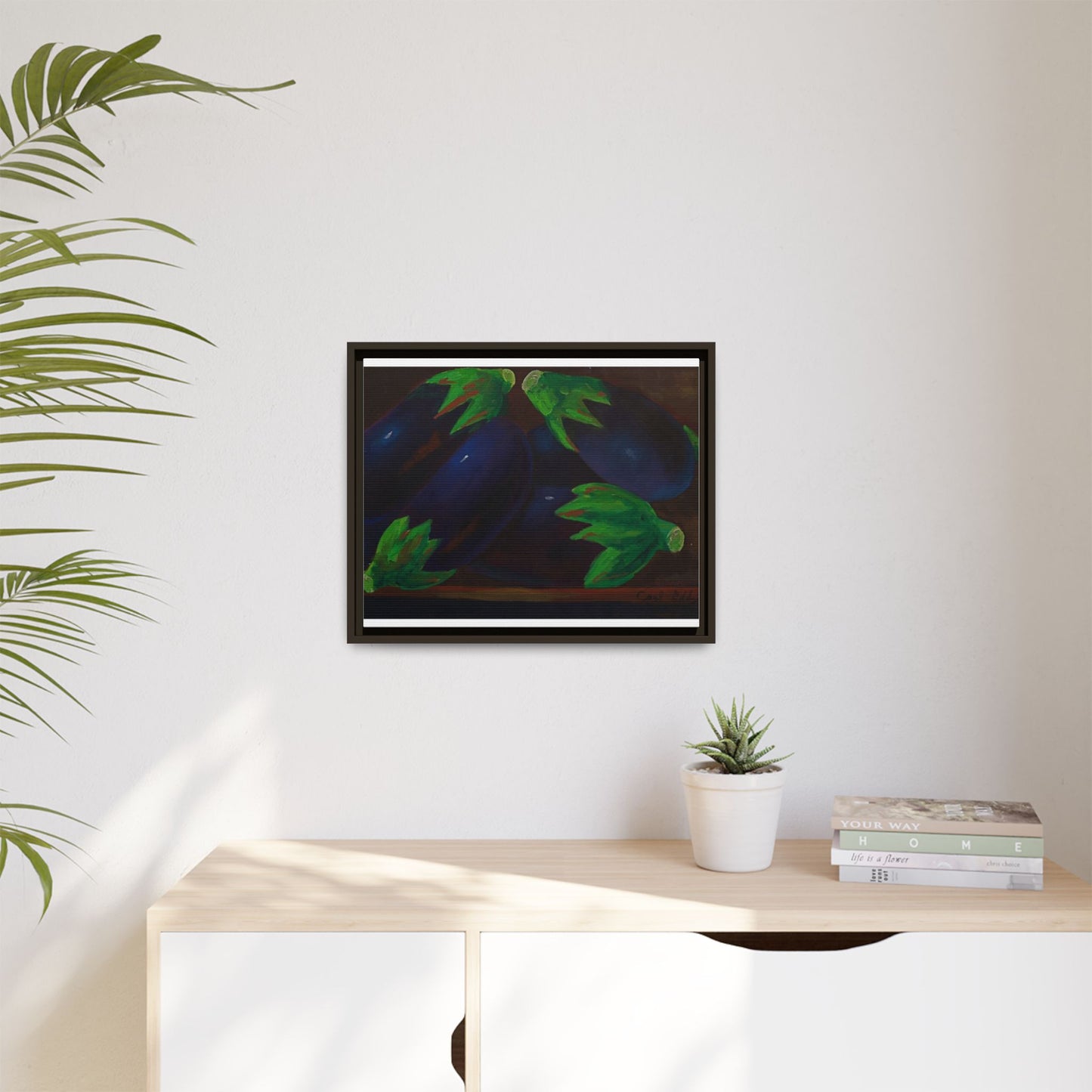 Canvas Wall Art - Tropical Eggplant Design