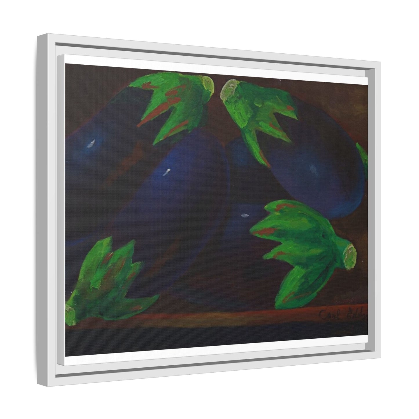 Canvas Wall Art - Tropical Eggplant Design