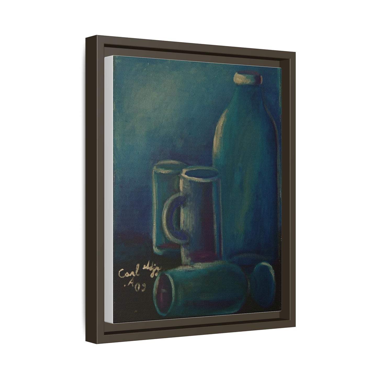 Canvas Wall Art Bottle and Glass