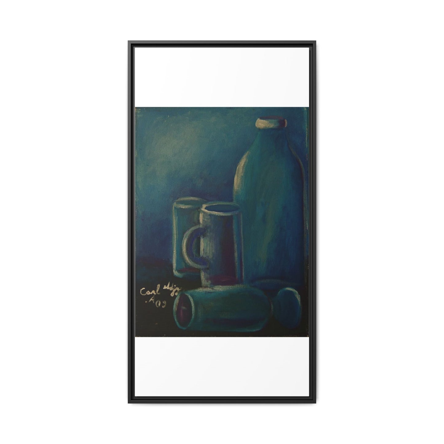 Canvas Wall Art Bottle and Glass