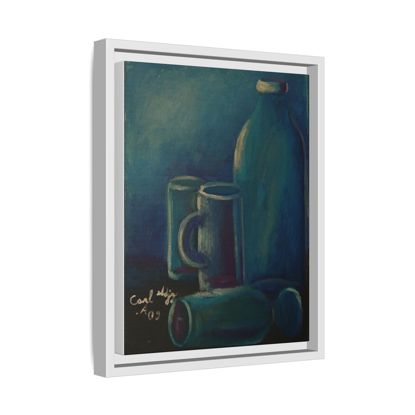 Canvas Wall Art Bottle and Glass
