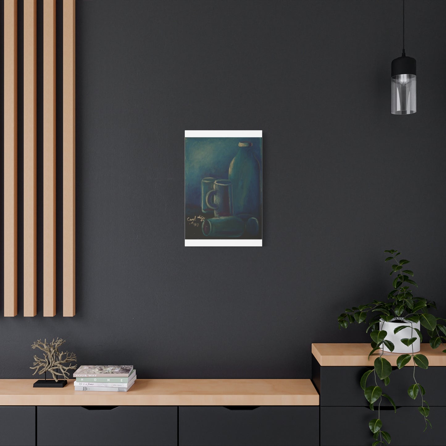 Canvas Art - Glass and Bottle Design