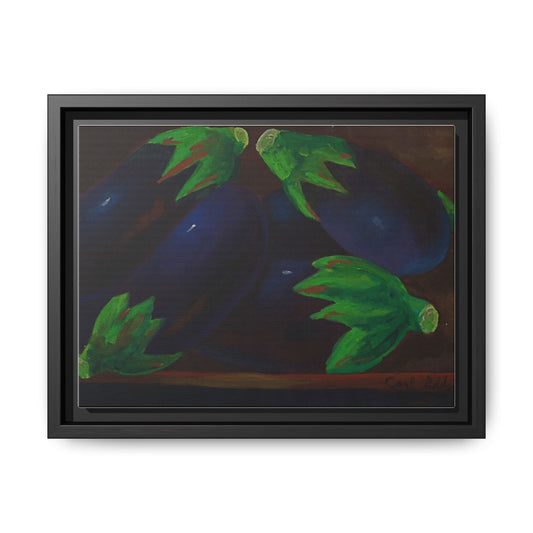 Canvas Wall Art - Tropical Eggplant Design